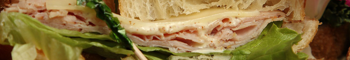 Eating Deli Sandwich at Augie's Brooklyn Bagels & Deli restaurant in Sparta Township, NJ.